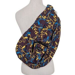 Ambry Floral Sling Bag Purple Crossbody Shoulder Purse Adjustable Backpack